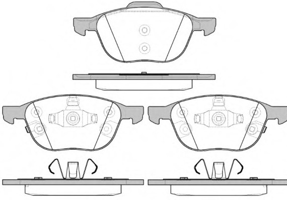 1082 12_колодки дисковые передние! \ Ford Focus III 1.6 12> 108212 REMSA