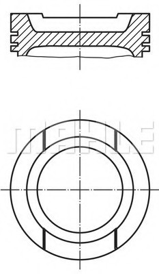 0309202 MAHLE Поршень з кільцями VAG 83,01 2,0i 8V 00- (вир-во Mahle)