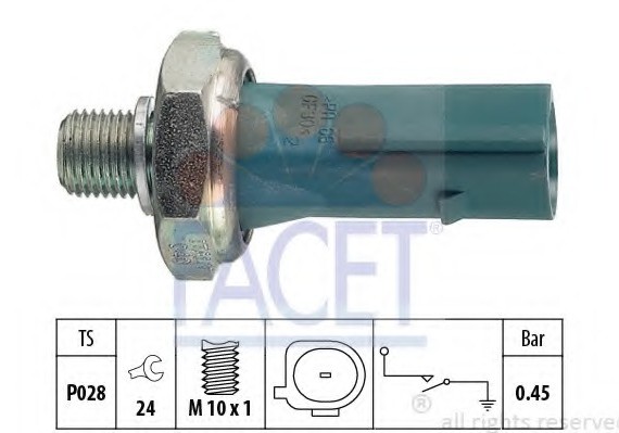 70174 FACET Датчик давления масла seat: cordoba (6l2) 1.4 16v1.6 16v 02- 70174 FACET