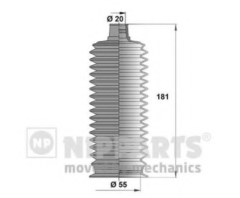 J2842026 NIPPARTS (Нидерланды) Пильовик рульової рейки toyota land cruiser 8090100 92- J2842026 NIPPARTS