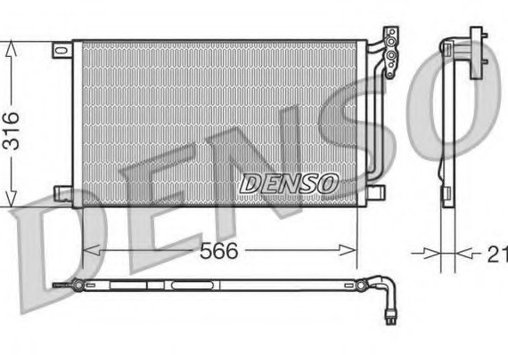 DCN05003 DENSO (Япония) Радіатор кондиціонера BMW X3 (E83) 04-11,3 (E46) 98-07