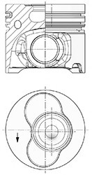 41091600 KOLBENSCHMIDT Поршень dm.81x2.5x2x3 STD [1-2цил] Ціна за 1 шт. 41091600 KOLBENSCHMIDT