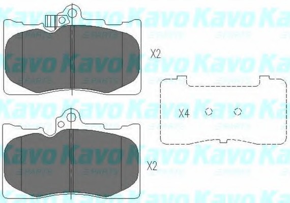 KBP9085 KAVO (Нидерланды) Колодки тормозные LEXUS GS 300/450h/460 05- передние KBP9085 KAVO PARTS