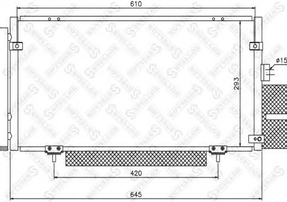 Фото радіатор кондиціонера Nissan X-Trail 2.0/2.5 01> 1045193SX STELLOX 1045193SX STELLOX Радіатор кондиціонера Nissan X-Trail 2.0/2.5 01>