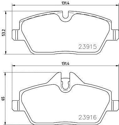 P06091 BREMBO (Германия) Колодки гальмові дискові передні BMW i3 (I01) 08/13-> P06091 BREMBO