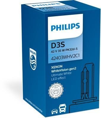 42403WHV2C1 PHILIPS (Япония) Лампа D3S 42V(35W) White Vision (gen2) 1шт. картон 42403WHV2C1 PHILIPS