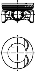 40247610 KOLBENSCHMIDT Поршень dm.82.50x1.2x1.5x2.0 +0.25 Ціна за 1 шт 40247610 KOLBENSCHMIDT