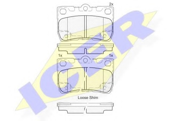182060 ICER 182060_колодки дисковые задние! \ Lexus GS II 300/430 05> 182060 ICER