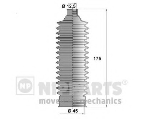 N2844023 NIPPARTS (Нидерланды) Пильовик рульового механізма Nipparts