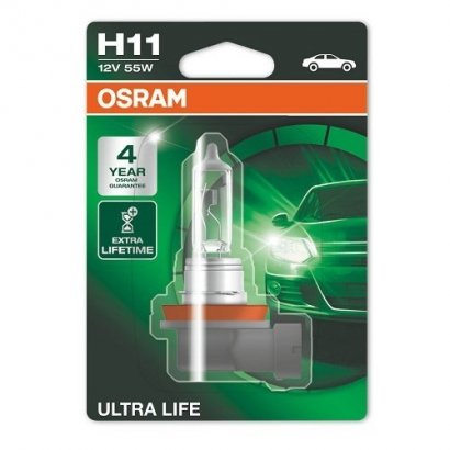 64211ULT01B OSRAM (Япония) А/лампи Osram г/с Ultra Life 12V H11 55W (Німеччина) 64211ULT01B OSRAM