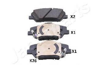 PAK26AF JAPAN КОЛОДКИ ТОРМОЗНЫЕ ДИСКОВЫЕ ПЕРЕДН KIA SORENTO 2.0C PAK26AF JAPANPARTS