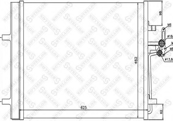 Фото радіатор кондиціонера Ford Mondeo 2.5 07> 1045207SX STELLOX 1045207SX STELLOX Радіатор кондиціонера Ford Mondeo 2.5 07>