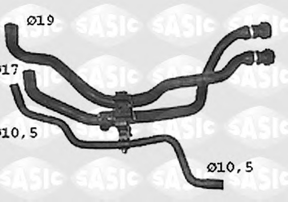 SWH4308 SASIC Патрубок радиатора RENAULT CLIO II/KANGOO 1.4/1.6i 98- SWH4308 SASIC