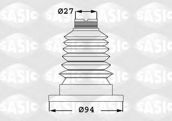 1906001 SASIC Пыльник Шруса AUDI A3/SKODA OCTAVIA/VW GOLF 97- внутр. 1906001 SASIC