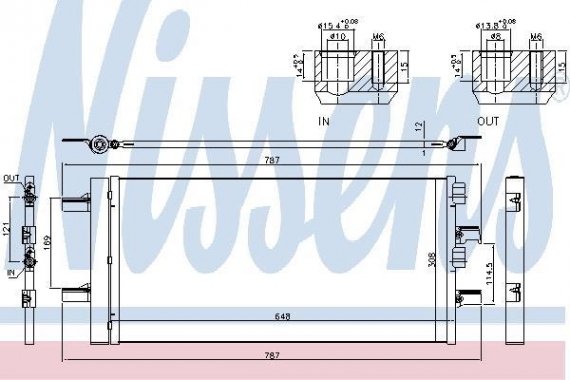 940509 NISSENS (Дания) Конденсер с осушителем MINI (F55, F56) 12/13- 940509 940509 NISSENS