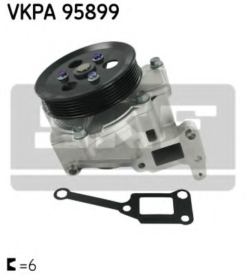 VKPA95899 SKF Насос водяной HYUNDAI. KIA 2.0CRDi - 2.2CRDi 16V 06> VKPA95899 SKF