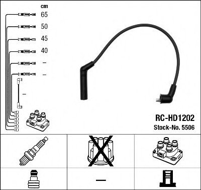 RCHD1202 NGK Комплект проводов! \ Hyundai Accent/Getz 1.3/1.5 00> RCHD1202 NGK