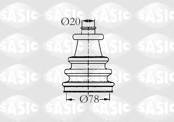 2933743 SASIC Пыльник Шруса CITROEN C15/PEUGEOT 205/305 82-00 нар. 2933743 SASIC