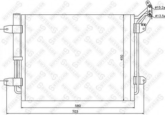 Фото радіатор кондиціонера VW Tiguan all 07> 1045198SX STELLOX 1045198SX STELLOX Радіатор кондиціонера VW Tiguan all 07>