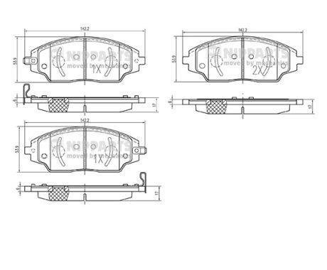 N3600918 NIPPARTS (Нидерланды) N3600918КОЛОДКИ ТОРМОЗНЫЕ ДИСКОВЫЕ П. CHEVROLET N3600918 NIPPARTS