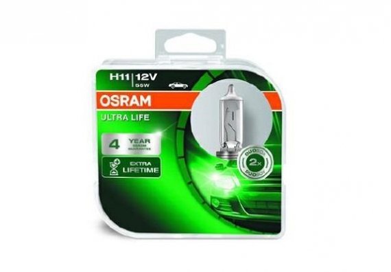 64211ULTHCB OSRAM (Япония) А/лампы Osram д/с Ultra Life 12V H11 55W (2шт.) 64211ULTHCB OSRAM