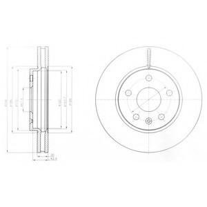 Фото диск торм крашенный 296 mm Opel Insignia Saab 9-5 BG4187C DELPHI BG4187C DELPHI BG4187C DELPHI Диск торм крашенный 296 mm Opel Insignia Saab 9-5 BG4187C DELPHI