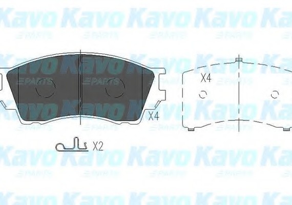 Колодки тормозные MAZDA XEDOS 9 93-01 передние KBP4529 KAVO PARTS
