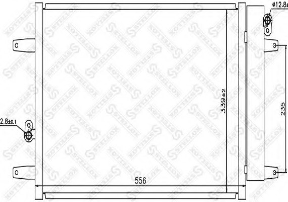 1045217SX STELLOX Радіатор кондиціонера VW Sharan, Ford Galaxy 1.8-1.9TDi 95>