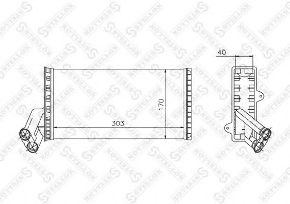 10-35004-SXРАДИАТОР Печки PEUGEOT 806, CITROEN 1035004SX STELLOX