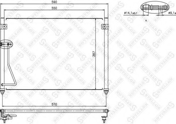 Фото радіатор кондиціонера Mazda 626 1.8/2.0/2.0TD 97-00 1045063SX STELLOX 1045063SX STELLOX Радіатор кондиціонера Mazda 626 1.8/2.0/2.0TD 97-00