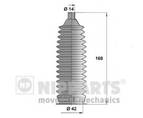 N2848006 NIPPARTS (Нидерланды) Комплект пильника рульового керування N2848006 N2848006 NIPPARTS