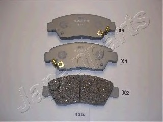 PA435AF JAPAN Колодки пер.диск.Honda Civic CRX EG2/EH6 92-> PA435AF JAPANPARTS