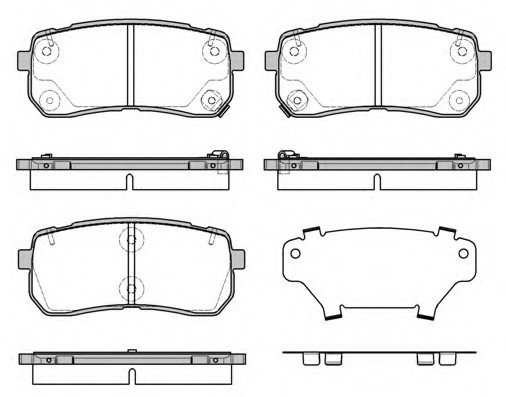 128812 Remsa 1288.12_колодки дисковые задние! \ Kia Sorento 13> 128812 REMSA