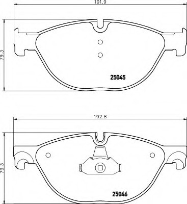 8DB355015251 HELLA Колодки гальмівні дискові; передня вісь