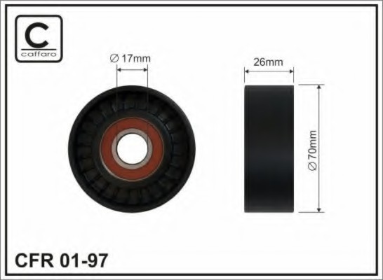 0197 CAFFARO Ролик п/клин. ремня BMW 3(E46), 5(E39), 7(E38), X5 0197 CAFFARO