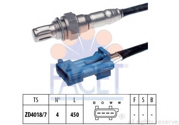 108078 FACET КИСЛОРОДНЫЙ Датчик CITROEN C3/C4/C5/PEUGEOT 207/308 1.4/1.6VTI