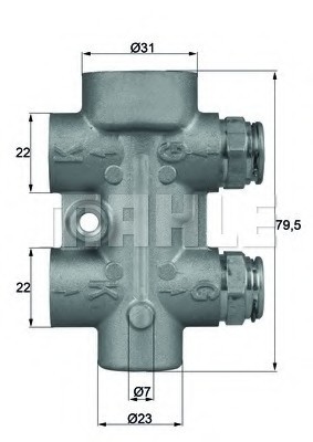 TO880 MAHLE Термостат mb w211w221 (олійне охолодження) TO880 MAHLE/KNECHT