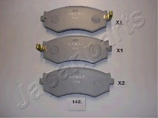 PA142AF JAPAN Комплект тормозных колодок, дисковый тормоз PA142AF JAPANPARTS