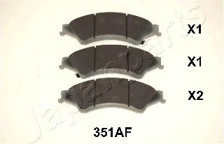 PA351AF JAPAN Комплект тормозных колодок, дисковый тормоз PA351AF JAPANPARTS