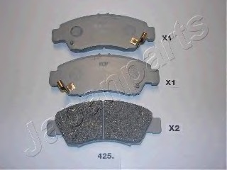 Колодки пер.диск.Honda Civic CRX EG4/5 92-> PA425AF JAPANPARTS