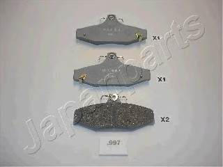PP997AF JAPAN Комплект тормозных колодок, дисковый тормоз PP997AF JAPANPARTS