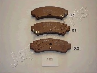 Фото комплект тормозных колодок, дисковый тормоз PP125AF JAPANPARTS PP125AF JAPAN PP125AF JAPAN Комплект тормозных колодок, дисковый тормоз PP125AF JAPANPARTS