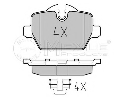 0252362316PD MEYLE Комплект тормозных колодок, дисковый тормоз 0252362316PD MEYLE