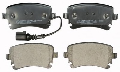 B110853 Denckermann КОМПЛЕКТ ТОPМОЗНЫХ КОЛОДОК ДИСКОВЫЙ ТОPМОЗ B110853 DENCKERMANN