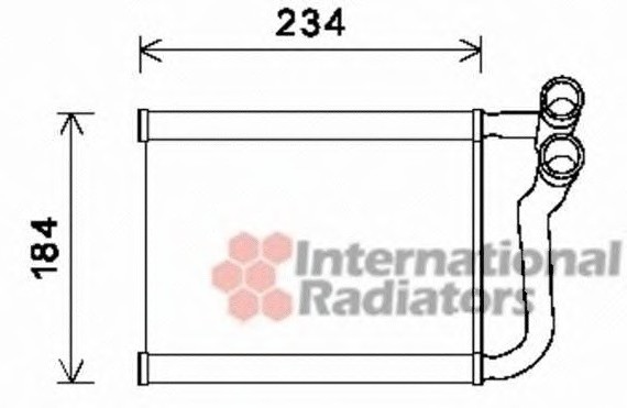 82006253 Van Wezel Радіатор обігрівача HYUNDAI ACCENT (MC) (05-) (пр-во Van Wezel)
