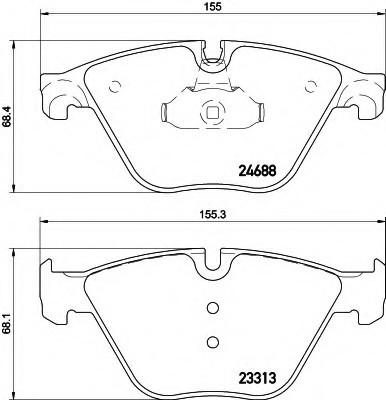 8DB355015261 HELLA Комплект тормозных колодок, дисковый тормоз 8DB355015261 HELLA