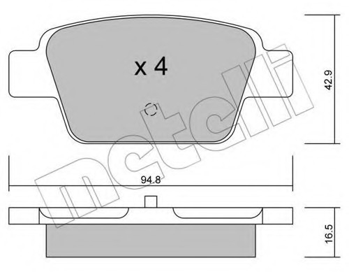 2203230 METELLI (Италия) Колодки задние FIAT BRAVO II, MULTIPLA, STILO 2203230 METELLI