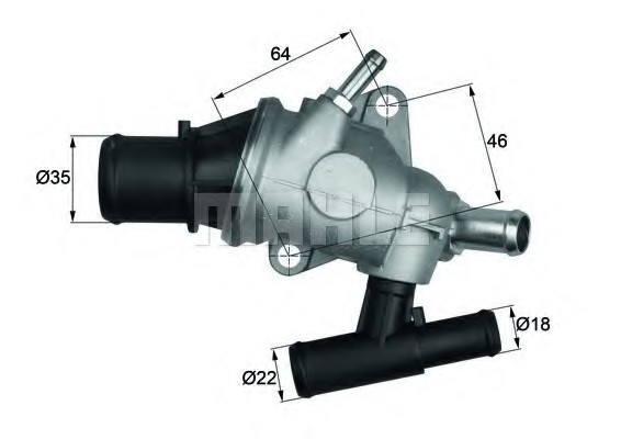 TH2988 MAHLE Термостат fiat brava 95-02, bravo i 95-01 TH2988 MAHLE/KNECHT