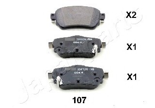 Колодки тормозные NISSAN QASHQAI 14- задн. PP107AF JAPANPARTS