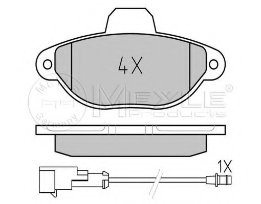 0252143617W MEYLE Комплект тормозных колодок, дисковый тормоз 0252143617W MEYLE